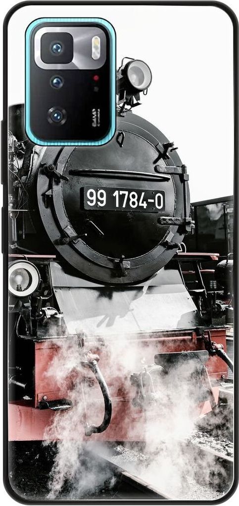 König Design Hülle kompatibel mit Xiaomi Poco X3 GT Kunststoff Soft Handyhülle - Handy Case Dampflok Rasender Roland