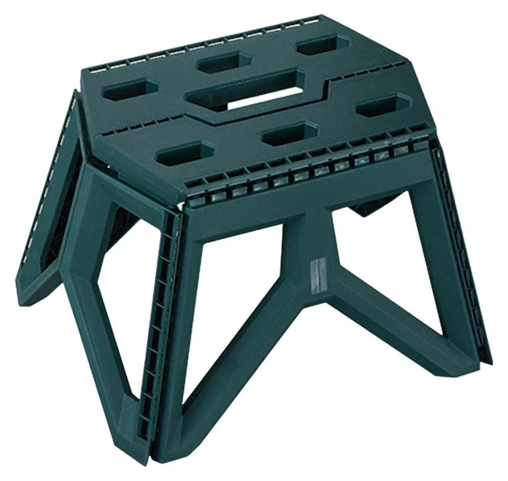 Tragbarer Klapphocker, leicht, robust, aus Kunststoff, multifunktional, für Outdoor-Aktivitäten wie Camping, Rucksackreisen, Strand, Picknick und...