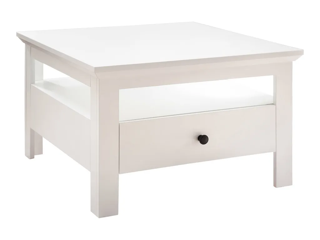 Table basse de salon blanche 70x70 cm, Meuble de centre au Style Moderne