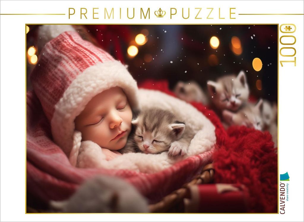 CALVENDO Puzzle Zarte Träume im Samtpfotenreich | 1000 Teile Lege-Größe 64x48cm Foto-Puzzle für glückliche Stunden