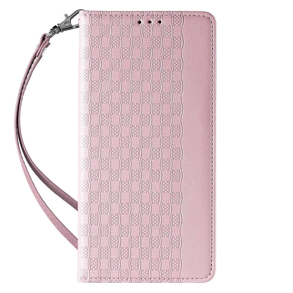 Samsung Galaxy S23+ Magnetische Hülle mit Klappetui, rosa, Portemonnaie-Funktion, Mini-Handschlaufe, Ständer für Samsung Galaxy S23+