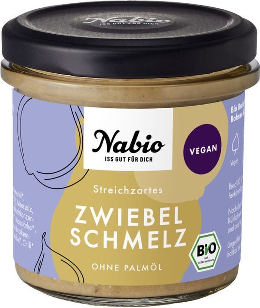 Nabio Aufstrich Brotzeit Zwiebelschmelz - - 135g x 6 - 6er Pack VPE