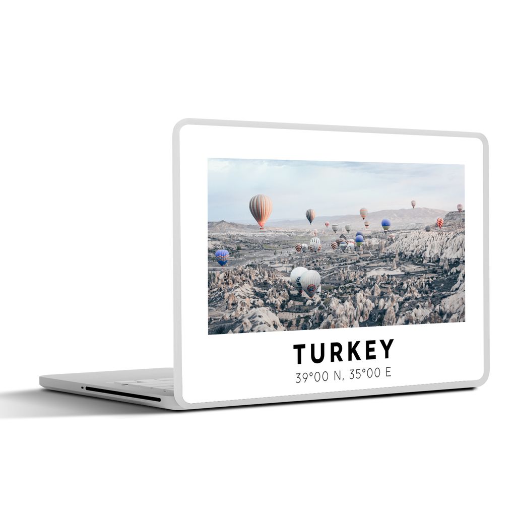 MuchoWow Laptop Aufkleber Sticker Cover Türkei - Kappadokien - Heißluftballon 31x22.5 cm - Laptop-Deko