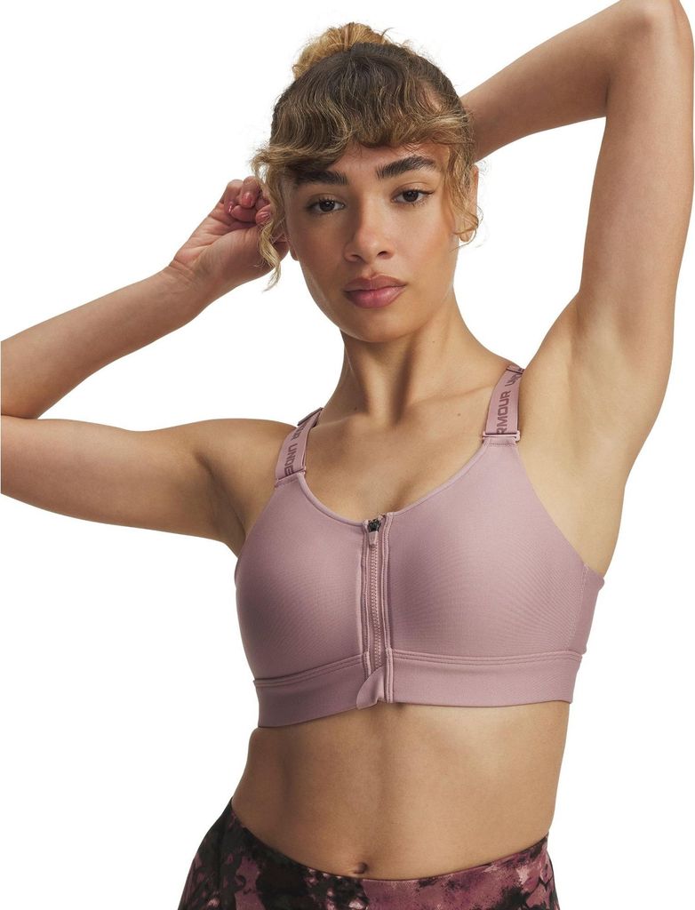 Under Armour Ua Infinity High Zip 2.0 Bra - tourmaline pink, Größe:S/D