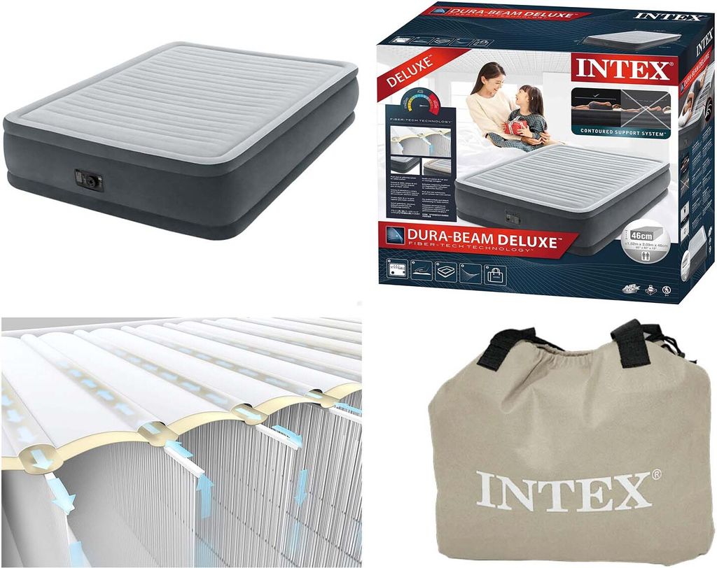 Intex 64414NP - Luftbett Queen Comfort Plush mit Pumpe 203 Produktbild 