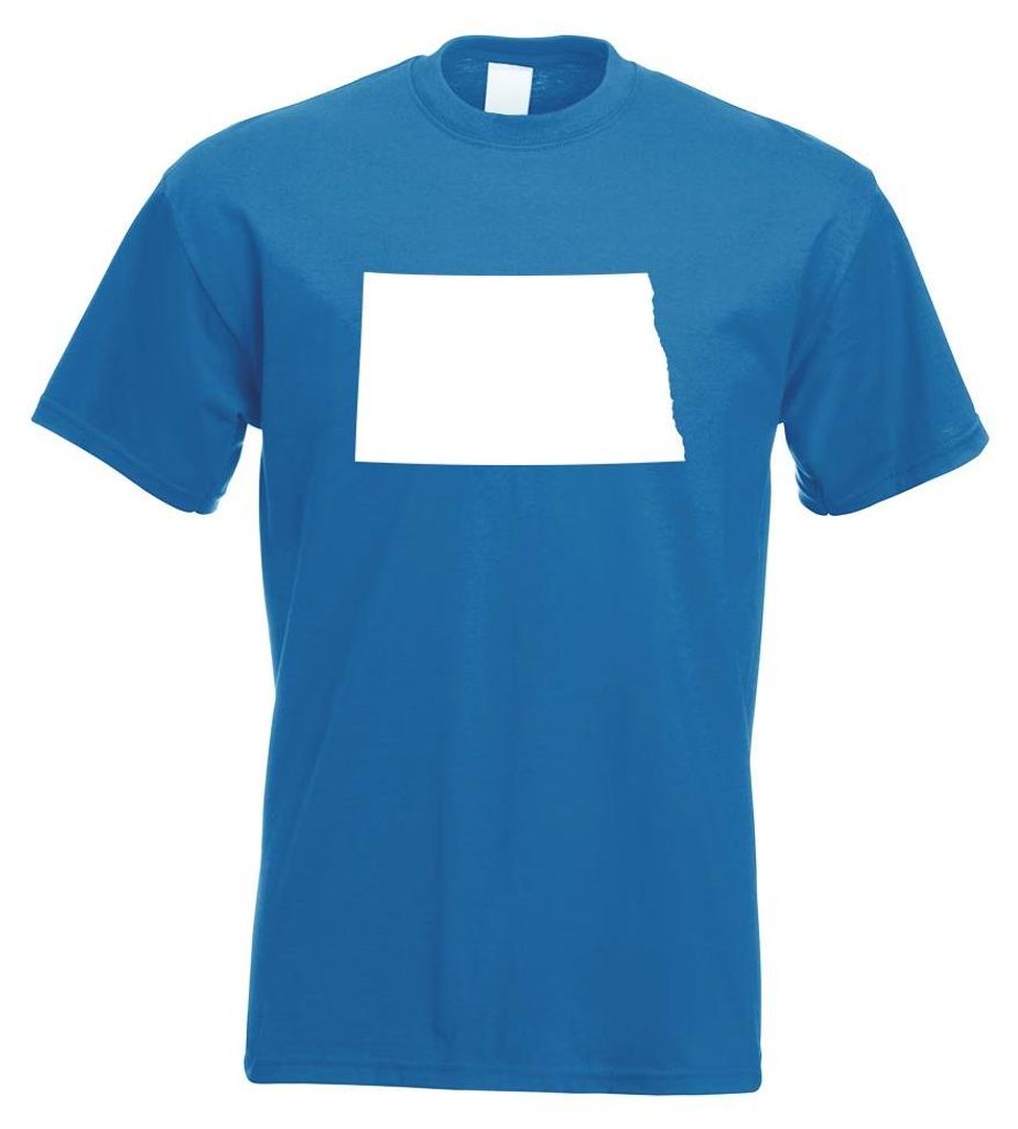 Kiwistar - T-Shirt - royal - USA - Bundesstaat - North Dakota Herren Funshirt Bedruckt Design Sprüche Spruch Motive - mit Motiv Bedruckt - Funshir...