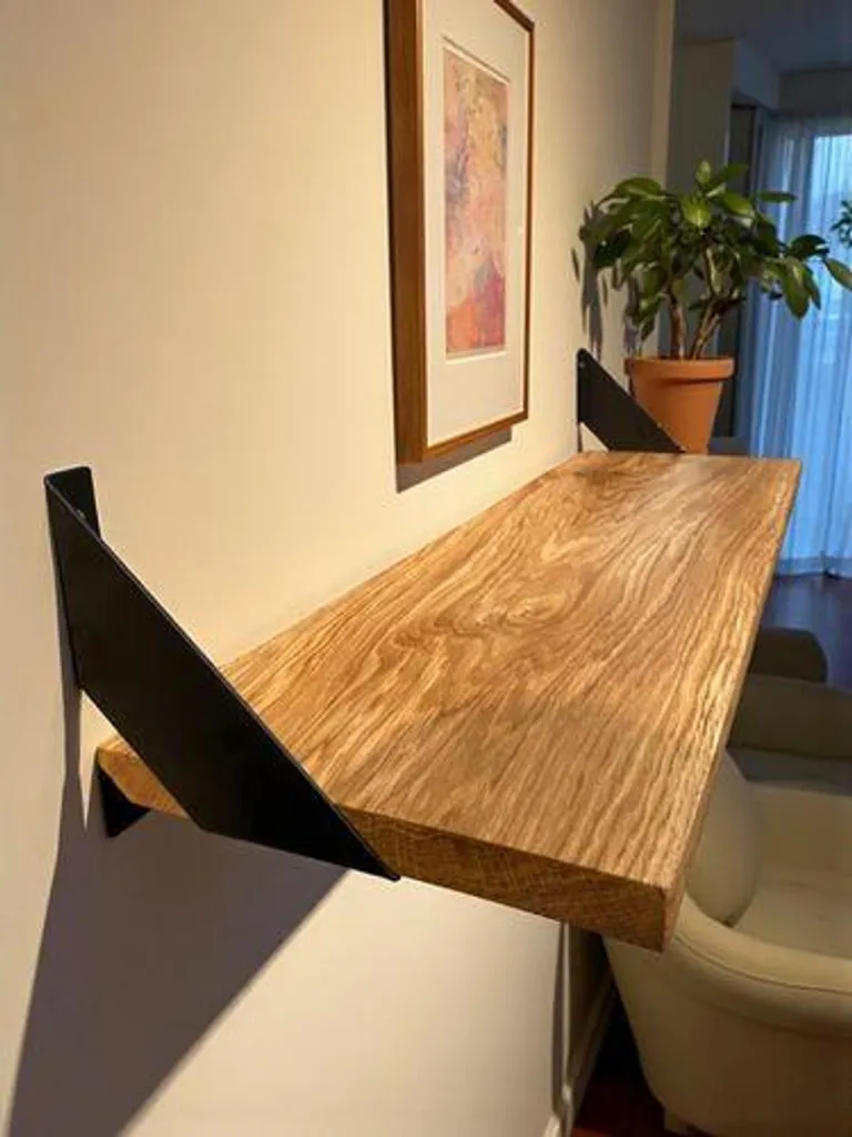 Scaffale Muro Rovere Massello 90x20x2,5 cm | Mensola Design Oliata