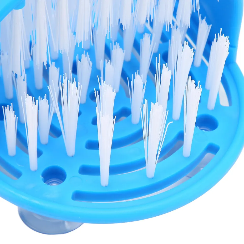 Pack de 2 brosses pieds pour douche chaussures massage scrubber bleu - 4