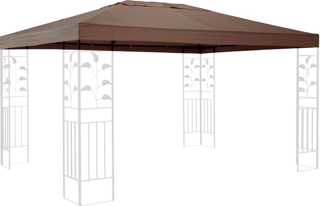 Ersatzdach für Pavillon 3x4m Beigegrau Ersatzbezug Produktbild 