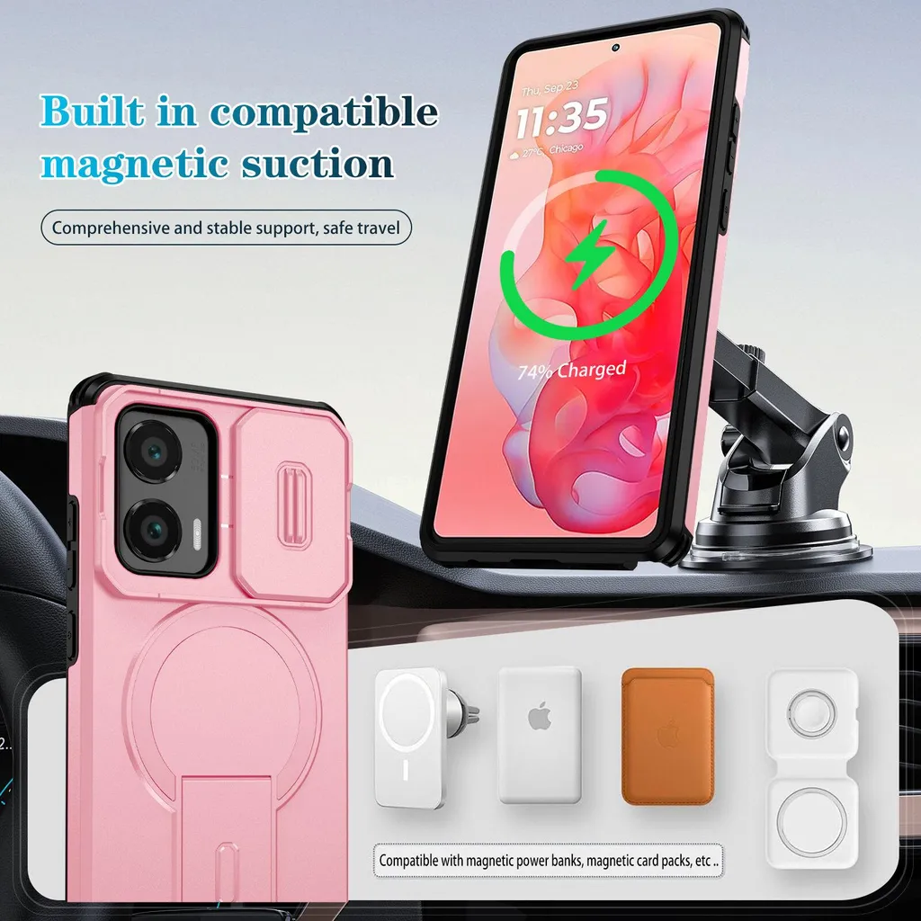 Offerta Cover Moto G Stylus 2024 Rosa: Magnetica e Robusta - 3