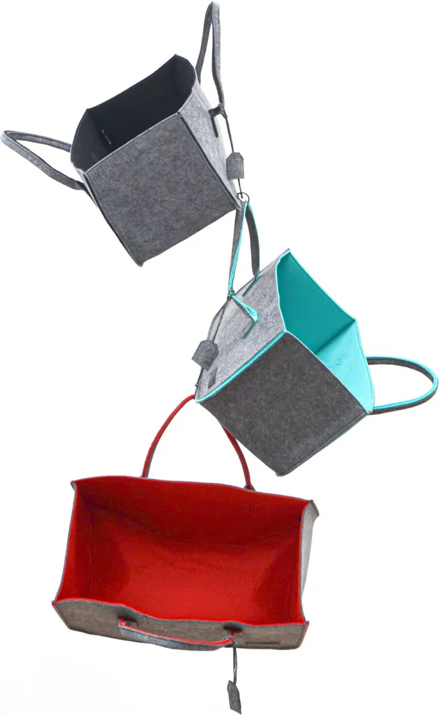 Sac de Courses Shopper Réutilisable - Panier de Rangement Bois et Jouets - 10