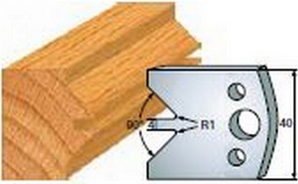 Flury Guhdo Profilmesser 71 SP Stahl 2 Stück 40 x 4 mm Messer Zubehör Ersatzteil