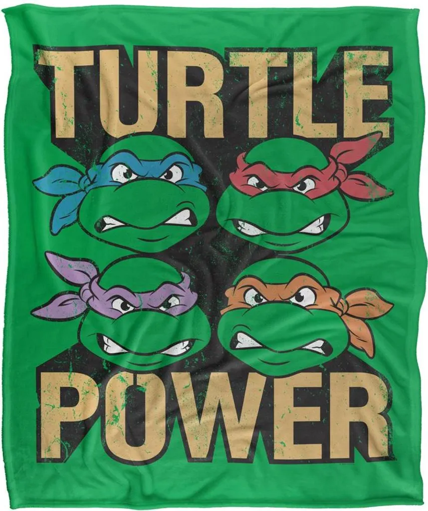 TMNT Couverture Turtle Power Seidig Supersoft TV24877 - 152 x 127 cm Multicolore