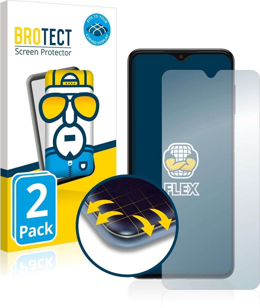 2x BROTECT Fullscreen Schutzfolie für Samsung Galaxy A04s Displayschutz Folie Fullcover Klar Transparent