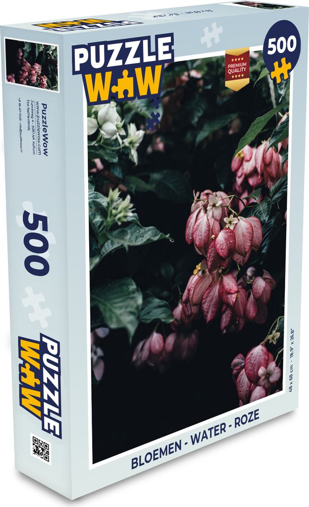 MuchoWow Puzzle 500 Teile Blumen - Wasser - Rosa - Denken - Spiel - Toy