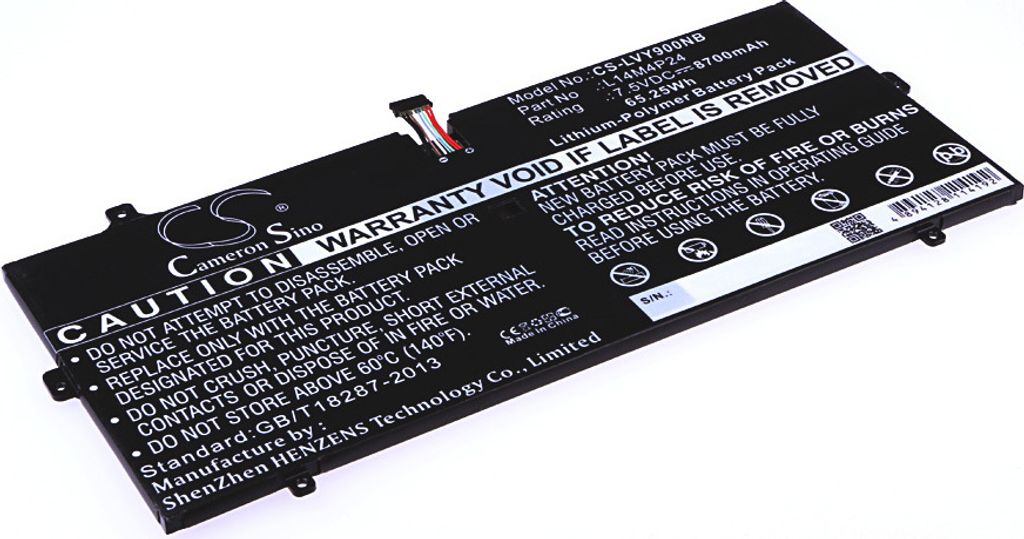 TECHTEK Laptop Akkus Kompatibel mit [Lenovo] Yoga 4 Pro, YOGA 4 Pro(YOGA900), Yoga 900, Yoga 900 i7, Yoga 900-13ISK, Yoga 900-13ISK (80MK002FGE), Yog