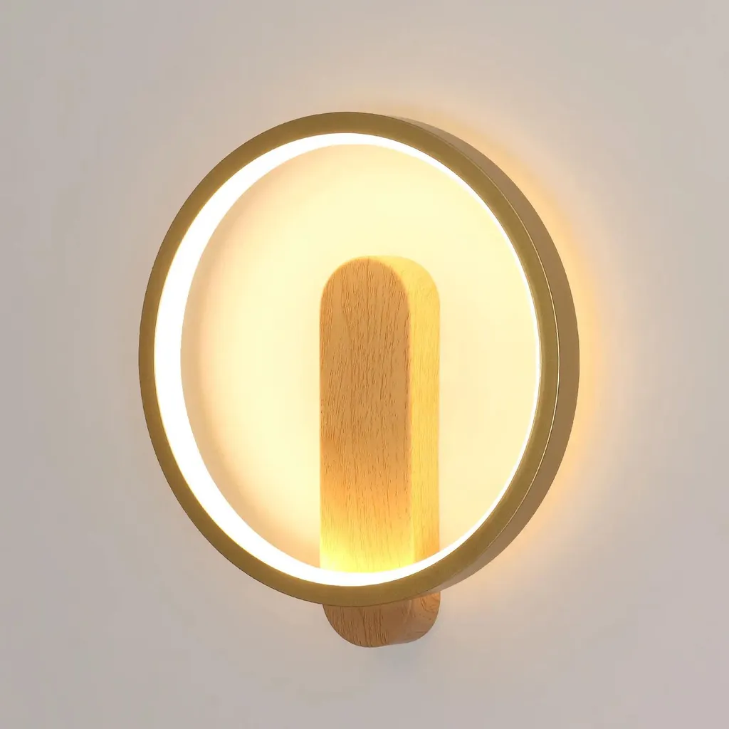 Applique murale LED ronde argentée 13W - Éclairage blanc chaud fiable