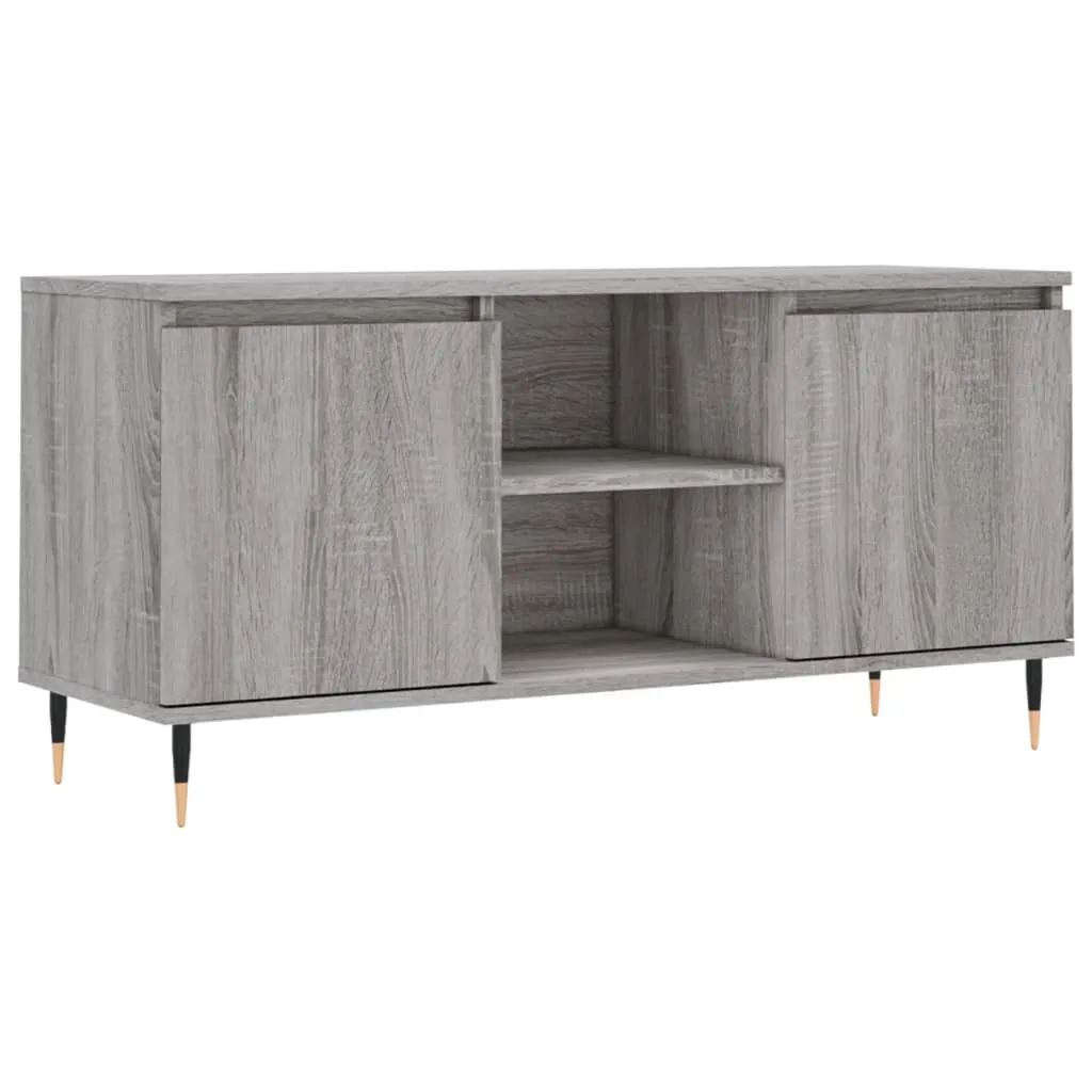 Porta TV Legno Sonoma Grigio 104x35x50 cm | Mobile Basso Qualità Prezzo