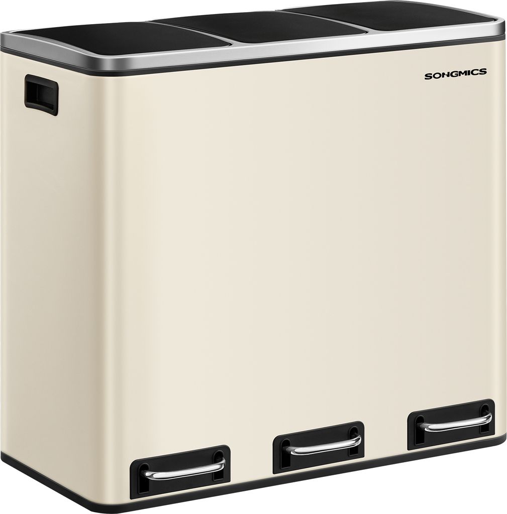 SONGMICS Mülleimer Küche, 3 x 18 L, Mülltrennsystem 3 Produktbild 