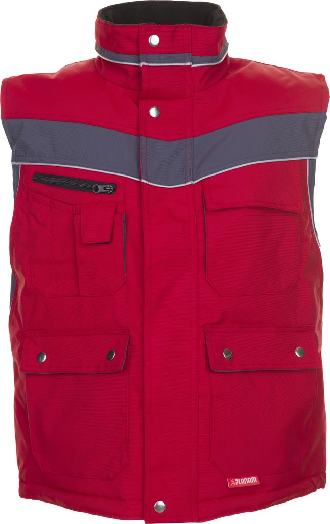 Größe M Herren Planam Plaline Winter Winterweste rot schiefer Modell 2587