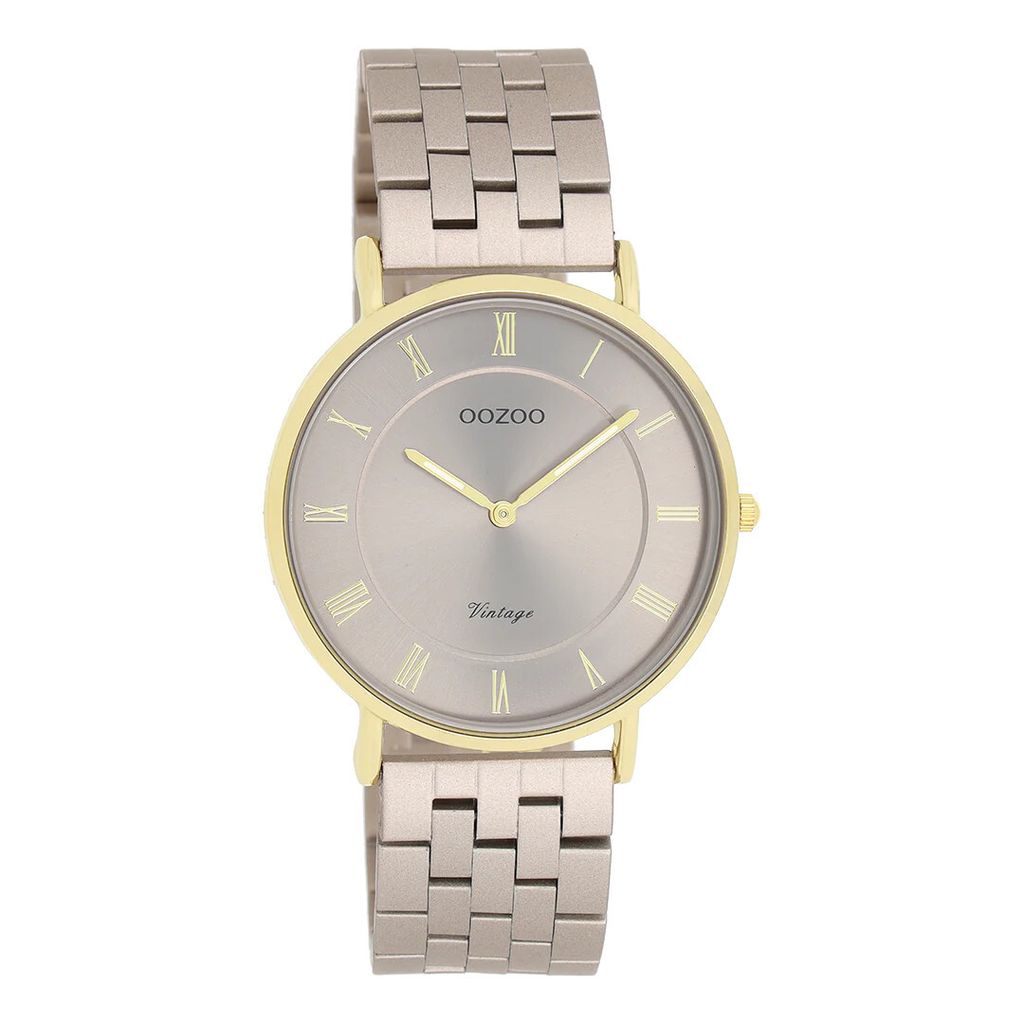 Oozoo Armbanduhr beige Vintage Series Analog-Quarzuhr UOC20368