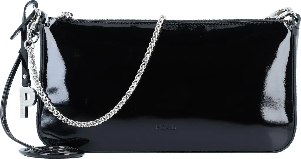 Picard Auguri Sac à bandoulière en cuir 26 cm noir élégant pour femme