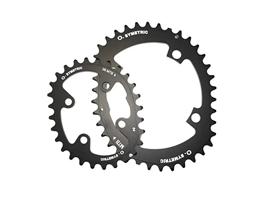 Plateau VTT O.SYMETRIC 4-bras 28/38Z kit pour éliminer le point mort noir
