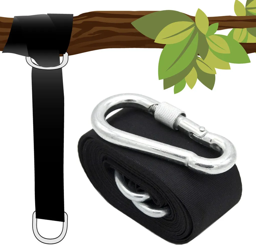 Fixation Fauteuil Suspendu 150kg - Sangle de Suspension Arbre 300x5cm