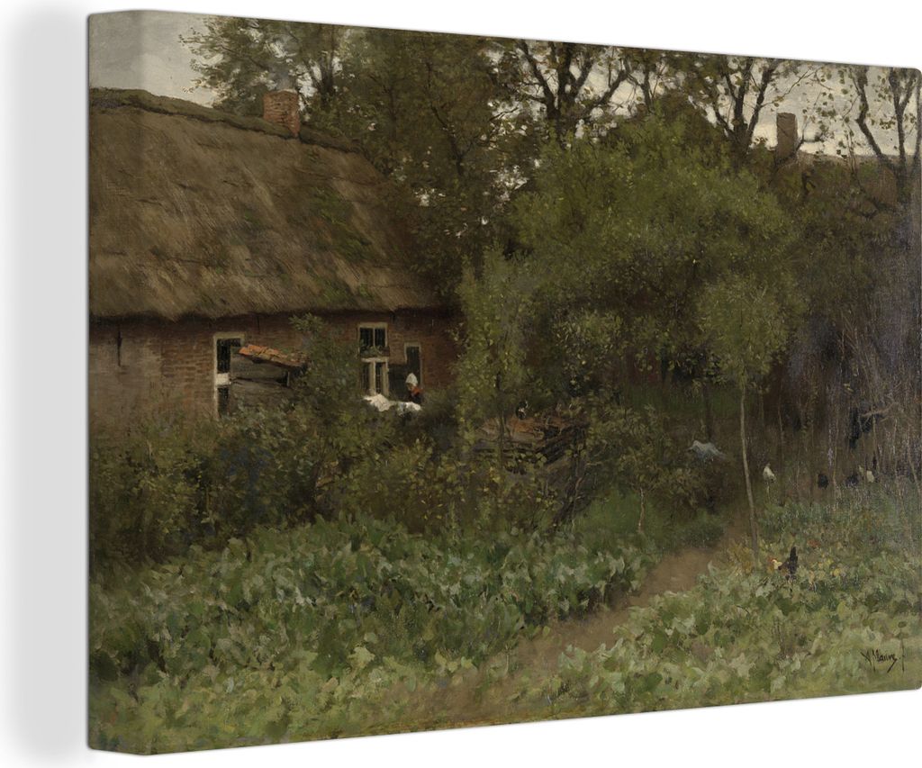 OneMillionCanvasses - Leinwandbilder - 150x100 cm, Der Gemüsegarten - Gemälde von Anton Mauve, Wandbilder Kunstdruck Wanddekoration