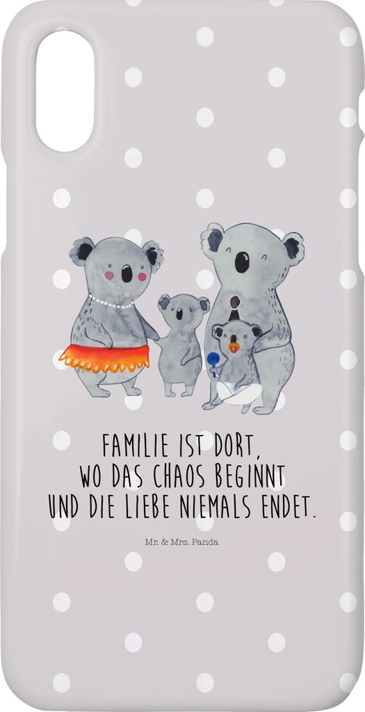 Mr. & Mrs. Panda Iphone 10 Handyhülle Koala Familie - Grau Produktbild 