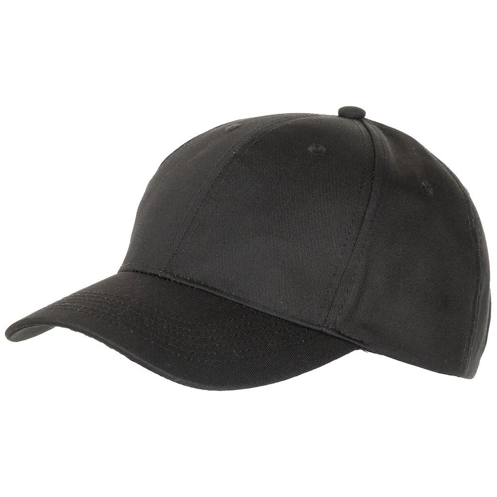 MFH US Cap, größenverstellbar, schwarz