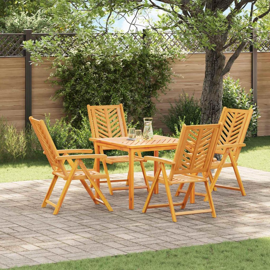 vidaXL Gartenstuhl 4 pcs Braun 57 x 72 x 109 cm Massivholz Akazie