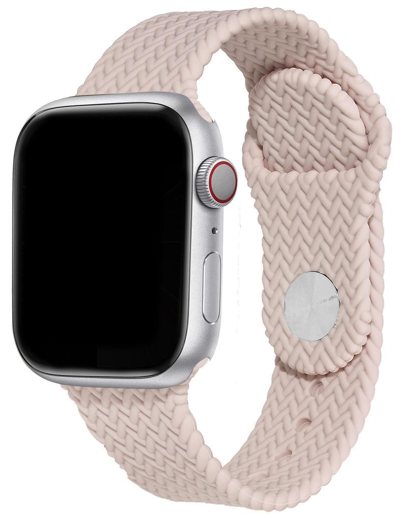 imoshion Geflochtenes Silikonarmband für das Watch Series 1 t/m 9 / SE (38/40/41 mm) | Series 10 / 11 (42 mm) - Rosa