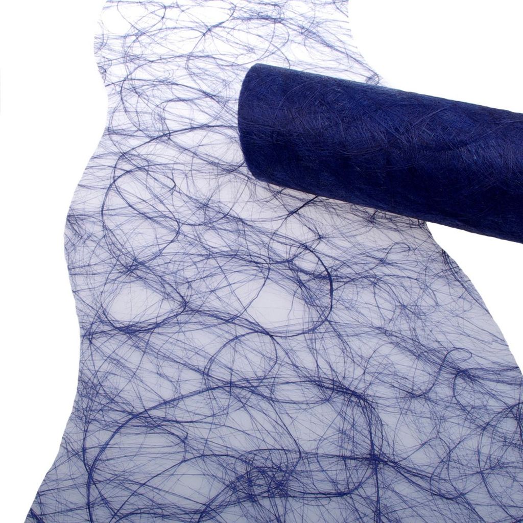 Sizoweb Tischband Wellenschnitt dunkelblau ca. 25 cm Rolle 25 Meter - 64W 035-R 250