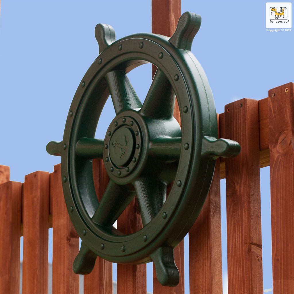 Zubehör für Fungoo Spielturm: Piraten Steuerruder, schwarz, Ø 52 cm; 00080
