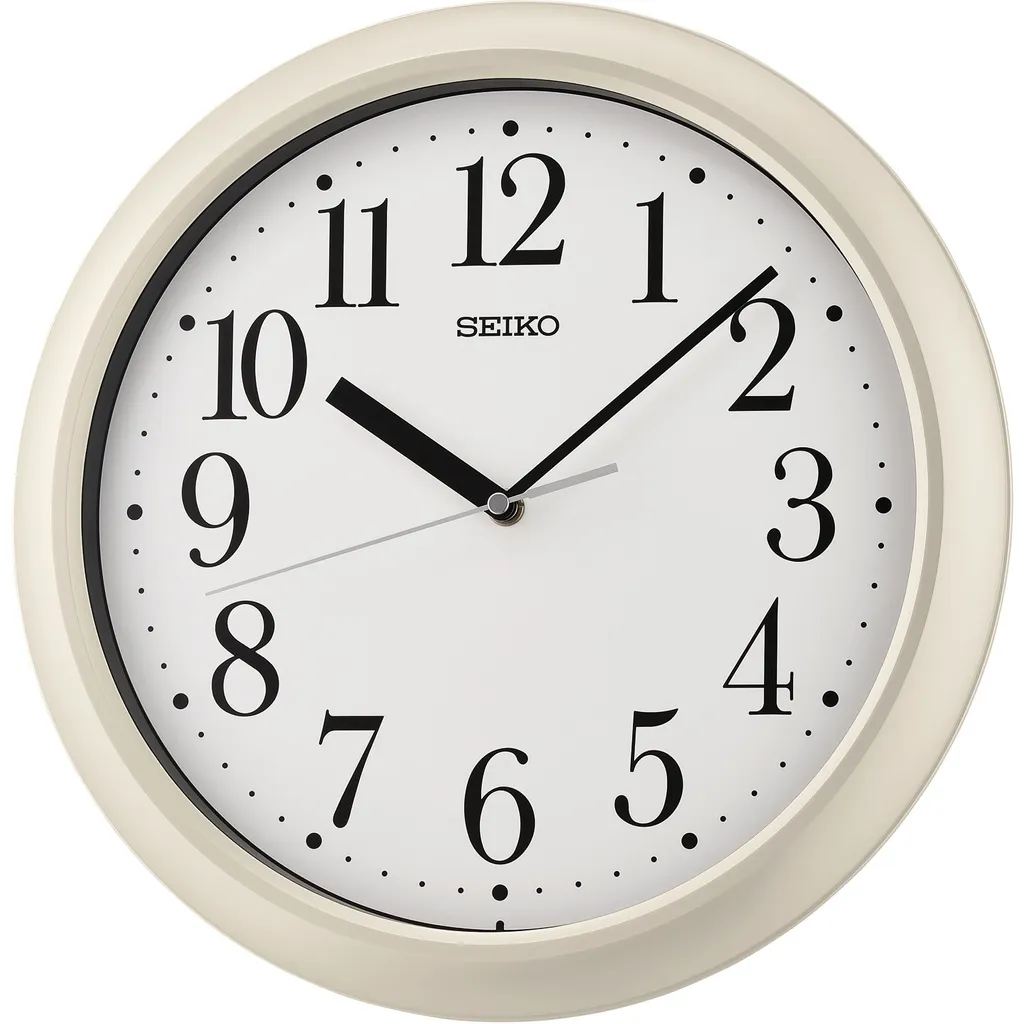 Horloge Murale Blanche Seiko QXA787W - Idéale Bureau, Cuisine et Salon