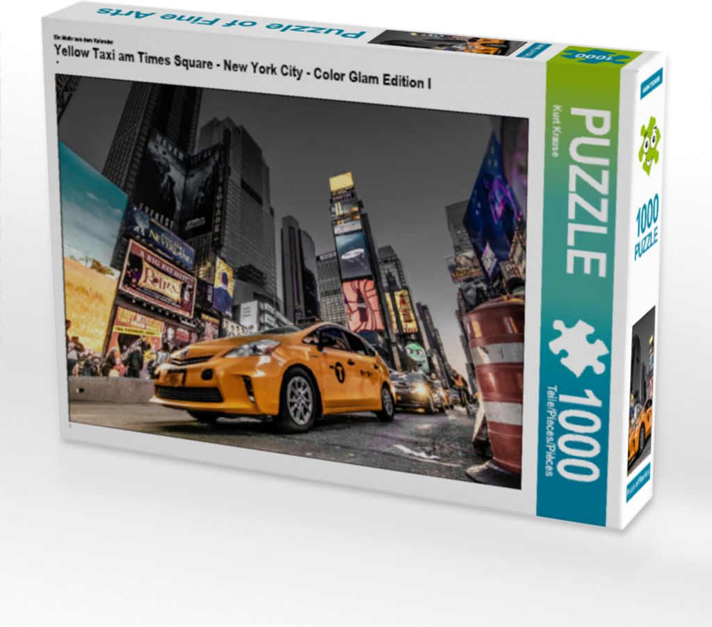 CALVENDO Puzzle Yellow Taxi am Times Square - Ein Motiv aus dem Kalender New York City - Color Glam Edition I | 1000 Teile Lege-Größe 64x48cm Fot...