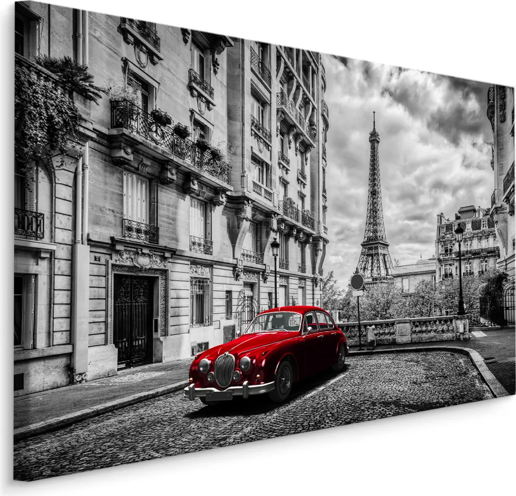 Carta da Parati Tecnica su Tela 100x70 cm XXL - Parigi Torre Eiffel
