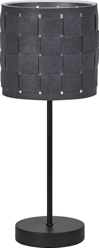 OSRAM Tischleuchte Decor Felt Weaving Stand grau aus Filz und Metall, E14, 160 mm Durchmesser, warme Lichteffekte durch gewebten Schirm, nachhaltig...