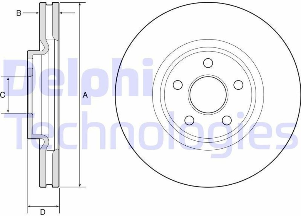 2x DELPHI Bremsscheibe BG9203C für FORD S-Max (CJ) Galaxy (CK) für FORD USA EDGE