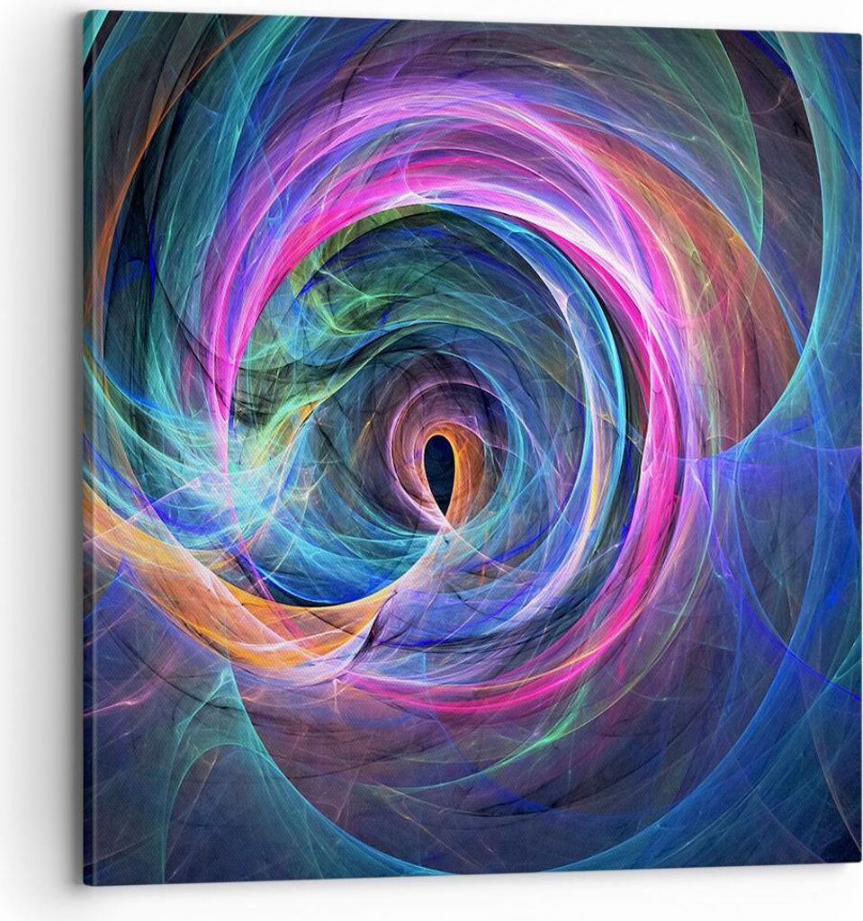 Bild auf Leinwand - Leinwandbild - Abstraktion modern - 70x70cm - Wand Bild - Wanddeko - Wandbilder - Leinwanddruck - Bilder - Kunstdruck - Wanddek...