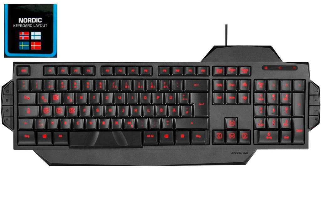 RAPAX Gaming Tastatur Schwarz Nordic Layout Produktbild 