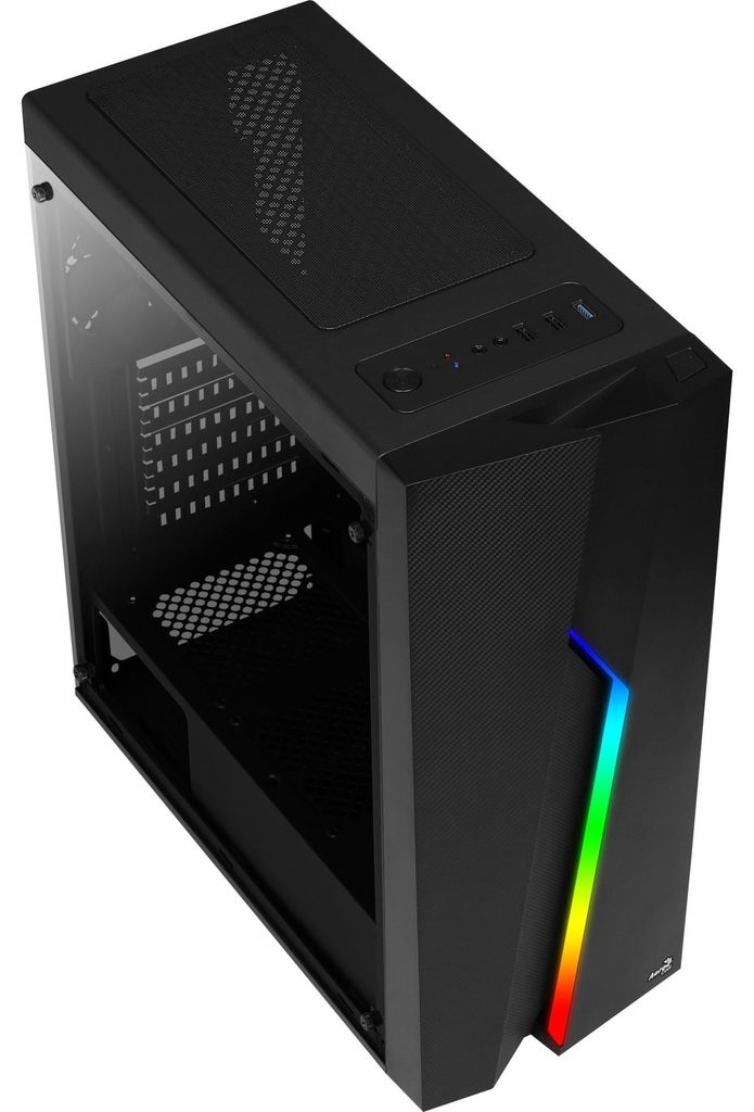Aerocool Bolt, Midi Tower, PC, Schwarz, ATX, micro ATX, Mini-ITX, Acryl, Gaming