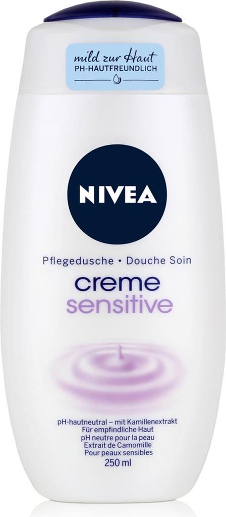NIVEA Creme Sensitive, Duschgel, 250 ml, Erwachsene, Frauen, Körper, Empflindliche Haut