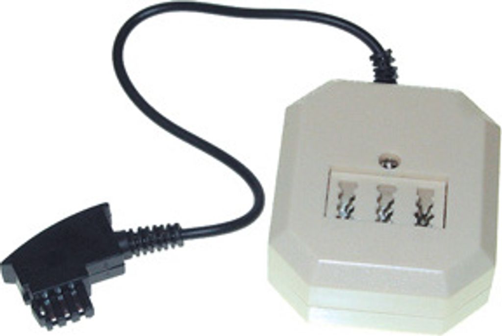 Telefontischsteckdose F Stecker an NFF + 6p4c (RJ11) Buchse, Länge:0,2m, Good Connections