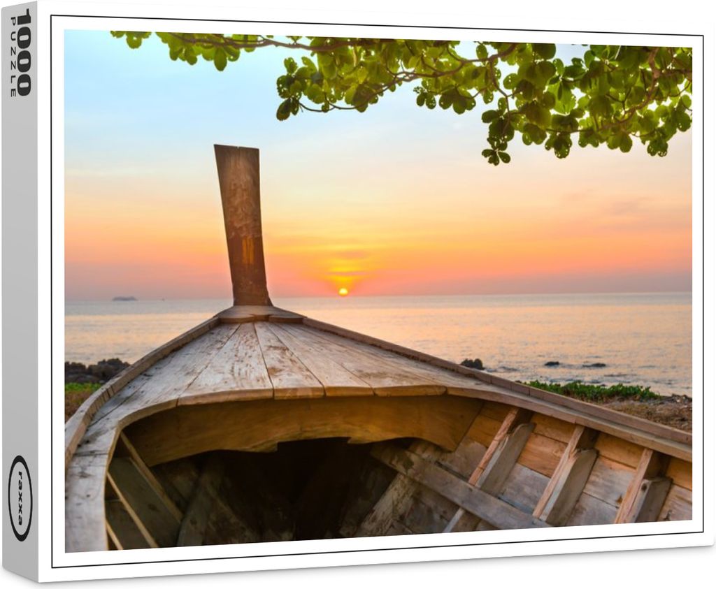 raxxa Premium-Puzzle "Holzboot am Strand", 1000 Teile