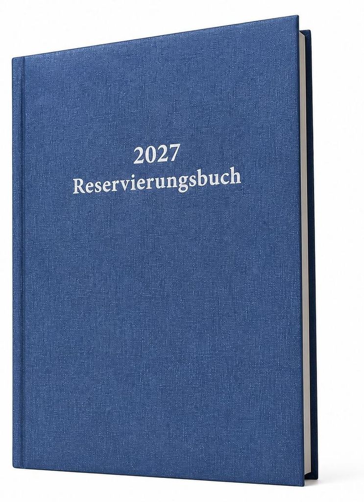 2027 ADINA Dickes Reservierungsbuch A4 metallic-blau 1 Tag Produktbild 