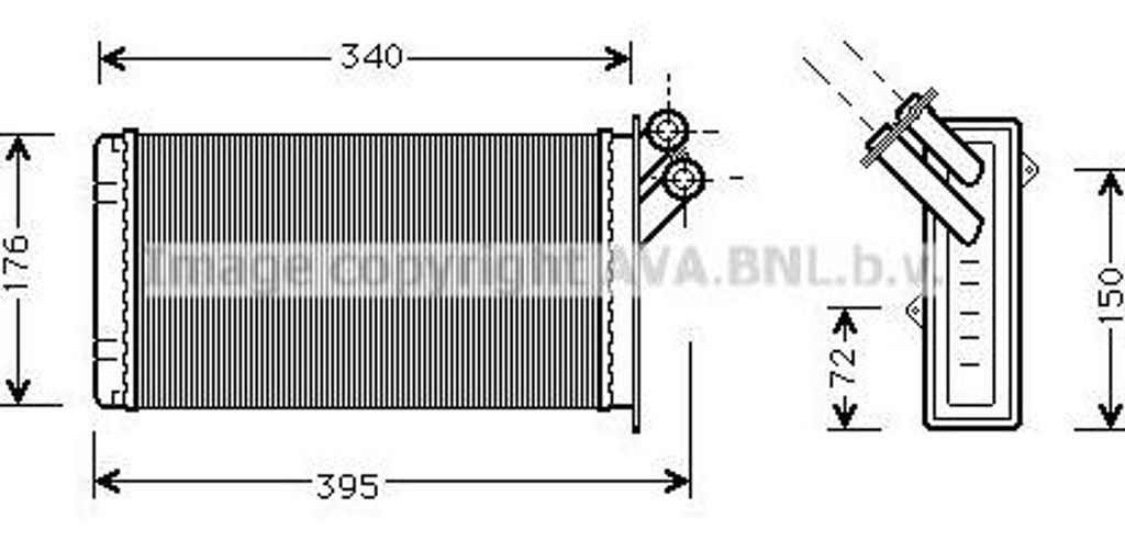 PRASCO CN6129 Wärmetauscher Innenraumheizung Kühler für FIAT Scudo Kastenwagen (220) Scudo Kombi (220) ULYSSE (220) passend für PEUGEOT EXPERT ...