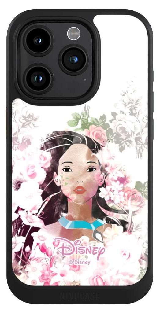 NIVOCASE Hülle für Apple iPhone 15 Pro Handyhülle NIVOcore Case Schwarz Disney Offizielles Lizenzprodukt Pocahontas