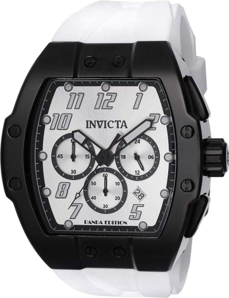 Invicta Racing 48941 Herren uhr - Wasserdicht - Analog - Quarzuhrwerk - Edelstahl mit weißen zifferblat - 47mm